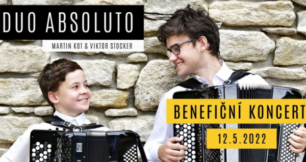 Jarní sérii benefičních akcí v Benešově ukončí výjimečný koncert dvou mladých akordeonistů